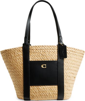 やっとセール!即発 COACH SMALL STRAW POCKET TOTE CQ788 COACH Small Straw Pocket Tote | Nordstrom