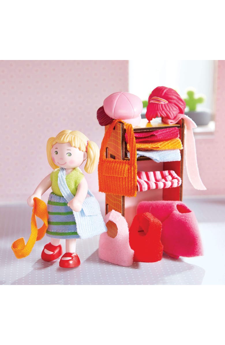 HABA Little Friends Doll Feli with Accessories - Mini Dolls, Dress Up Dolls, Dollhouse People Figures, HABA Toys, Action Figures for Doll House Play, Alternate, color, Multi