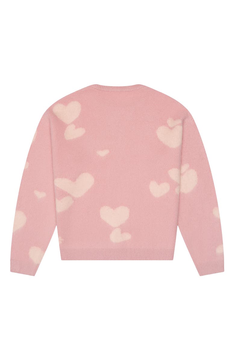 MAVRANS Hearts Crewneck Sweater, Alternate, color, Pink/Brown