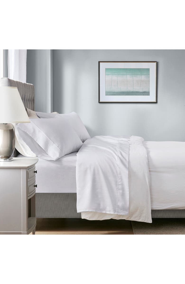 BEAUTYREST 1000 Thread Count Temperature Regulating Antimicrobial 4 Piece Sheet Set, Alternate, color, White