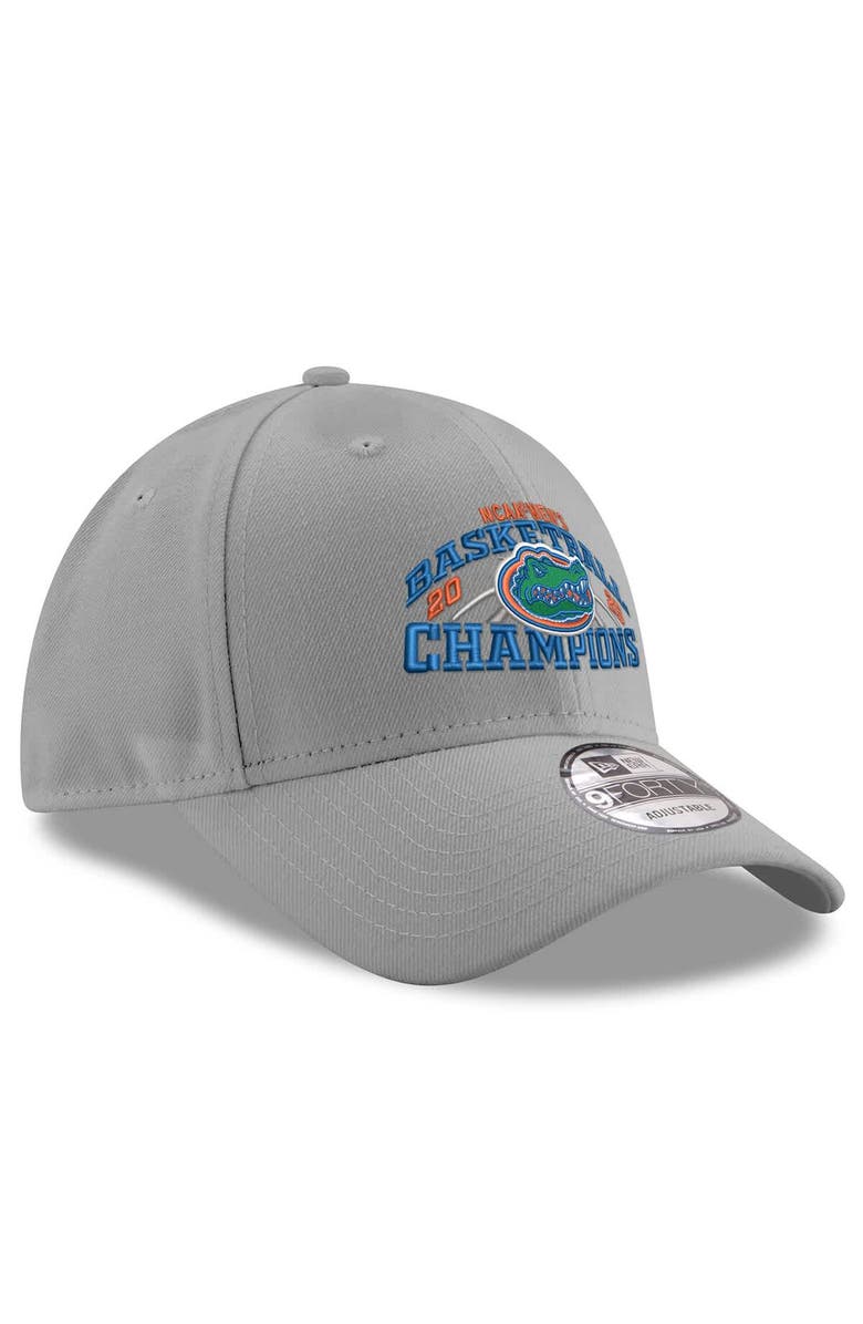New Era Men's New Era Gray Florida Gators 2025 NCAA Men's Basketball National Champions 9FORTY Adjustable Hat, Alternate, color,