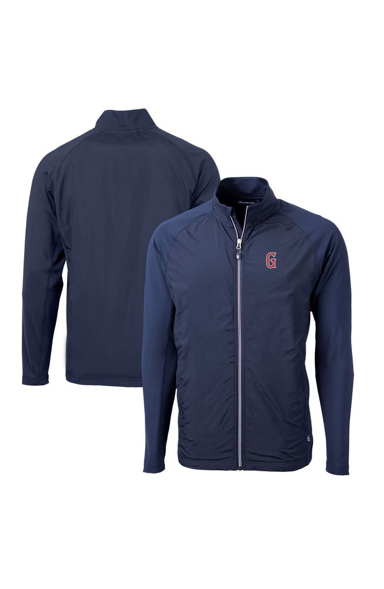 Cutter & Buck Men's Cutter & Buck Navy Greenville Drive Adapt Eco Knit Hybrid Recycled Full-Zip Jacket, Main, color, Navy