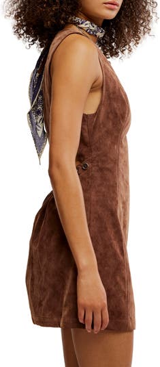 Atlas Cutout Faux Suede Minidress