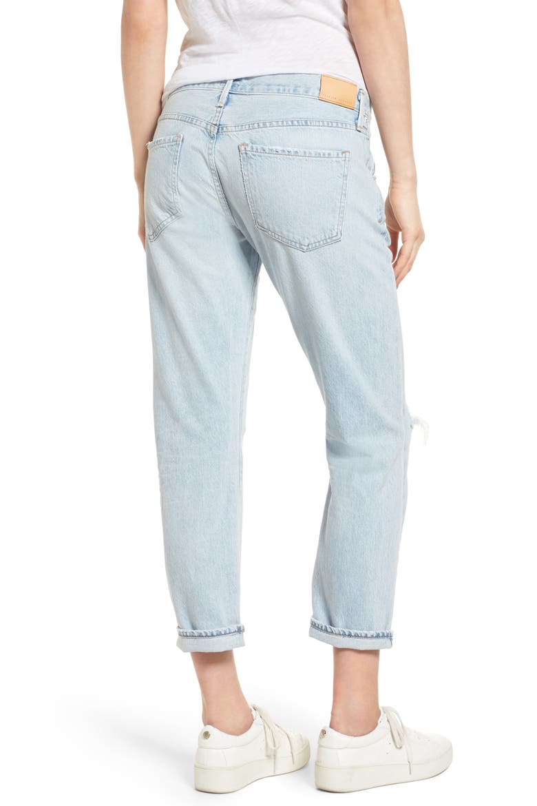 Emerson Slim Boyfriend Jeans, Alternate, color, DISTRESSED ROCK ON ROSES