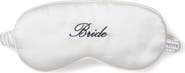 Petite Plume Bride Embroidered Silk Sleep Mask