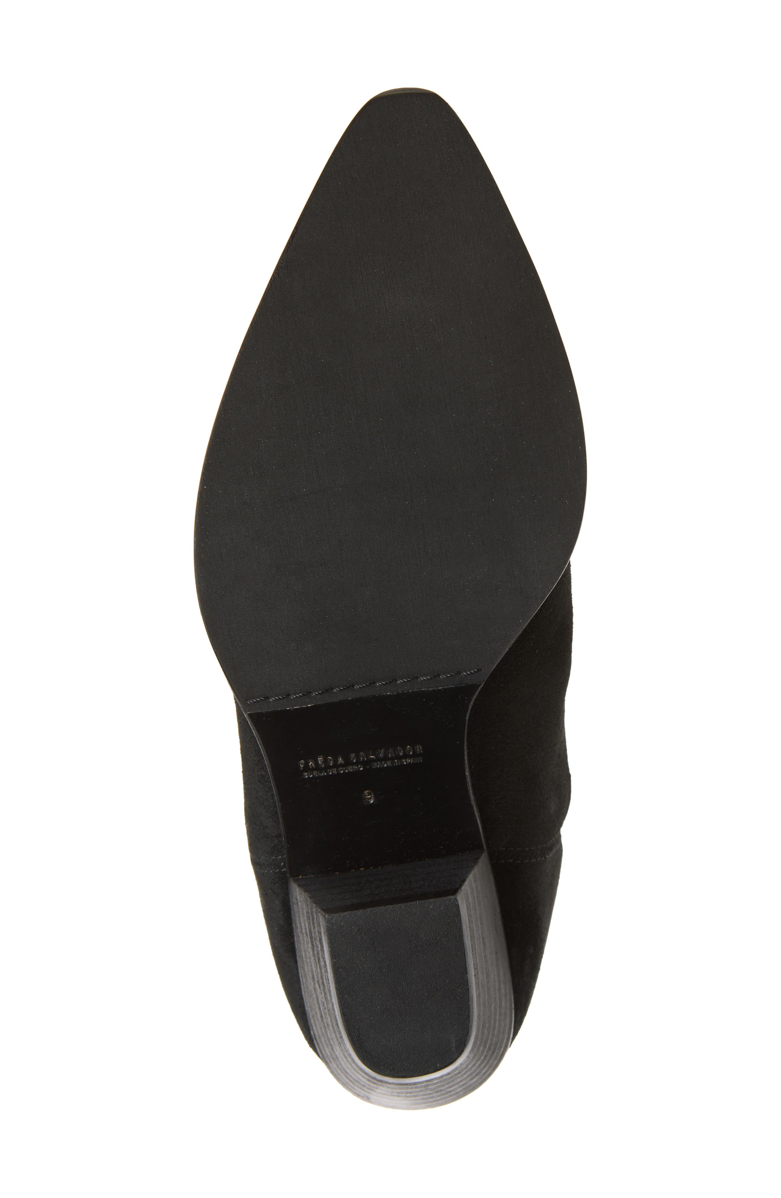 Loretta Western Leather Boot, Alternate, color, BLACK