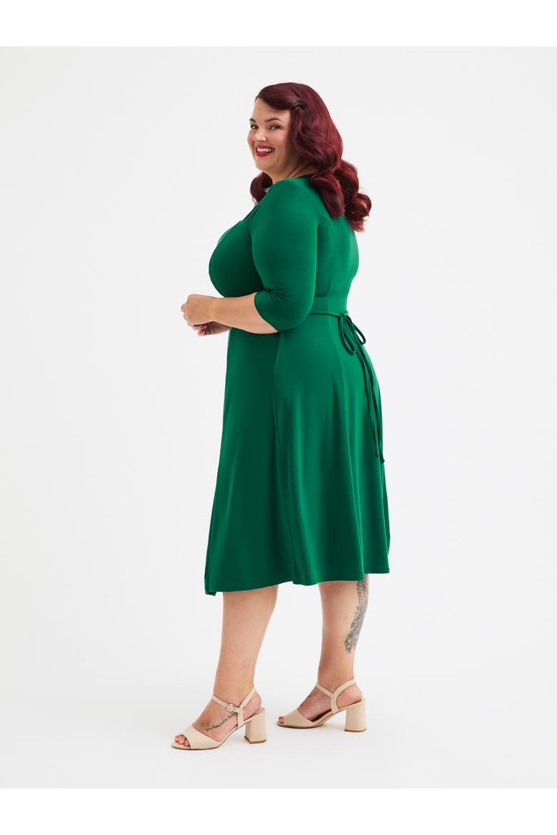 Georgina Sweetheart Neck '1940s' Dress, Alternate, color, Green