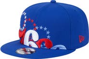 New Era Men's New Era Royal Philadelphia 76ers Sport Night Team Shadow 9FIFTY Snapback Hat