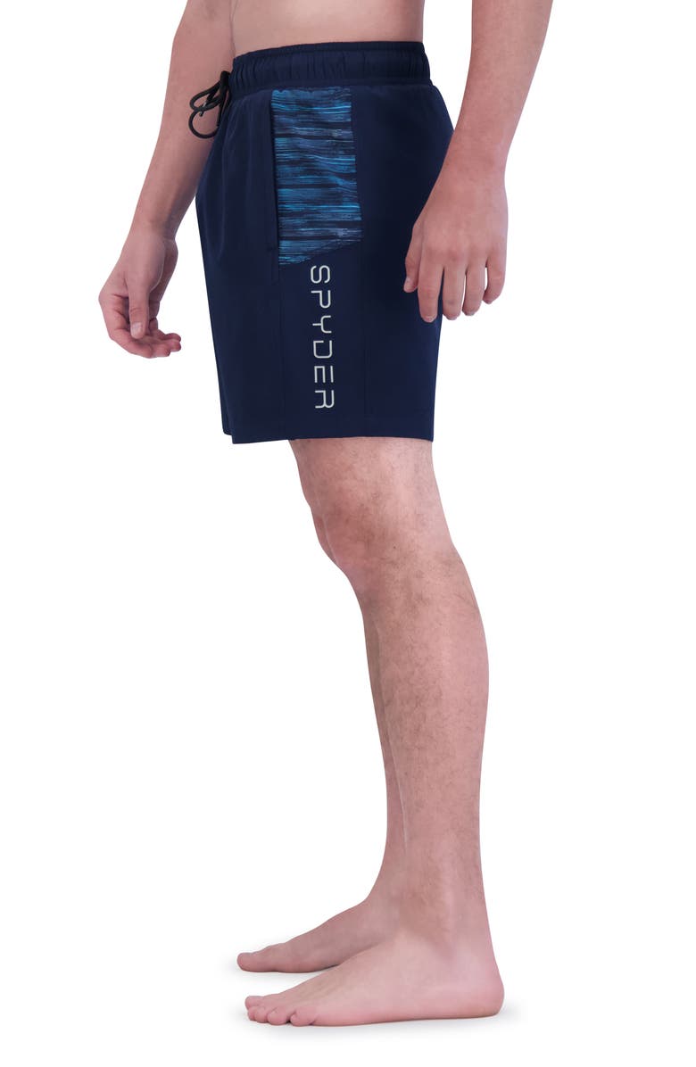 Spyder 7-Inch Volley Swim Shorts, Alternate, color, Dress Blue