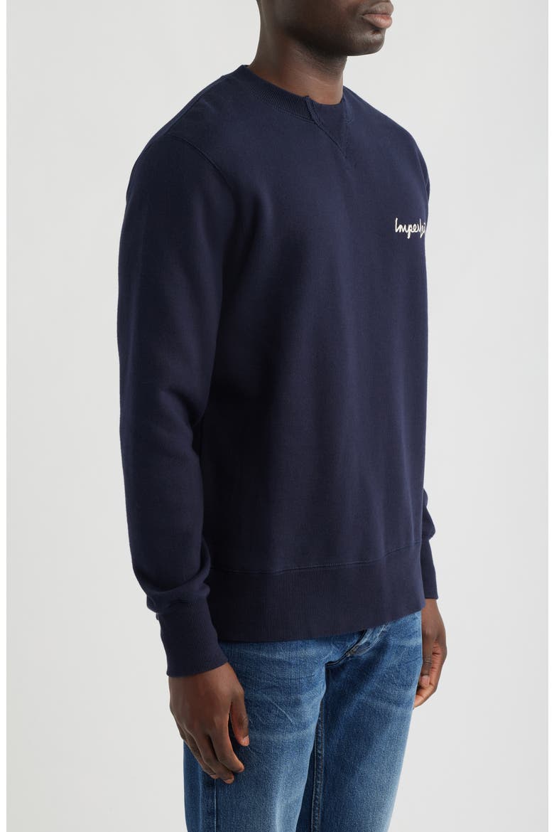Signature Crew Midway Fleece Sweatshirt, Alternate, color, DARK NAVY