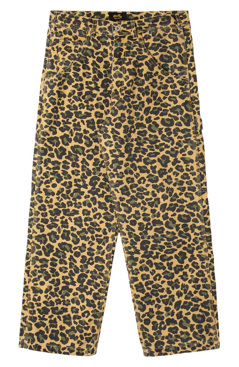 STAN RAY Big Job Leopard Camo Baggy Straight Leg Painter Pants, Alternate, color, 
