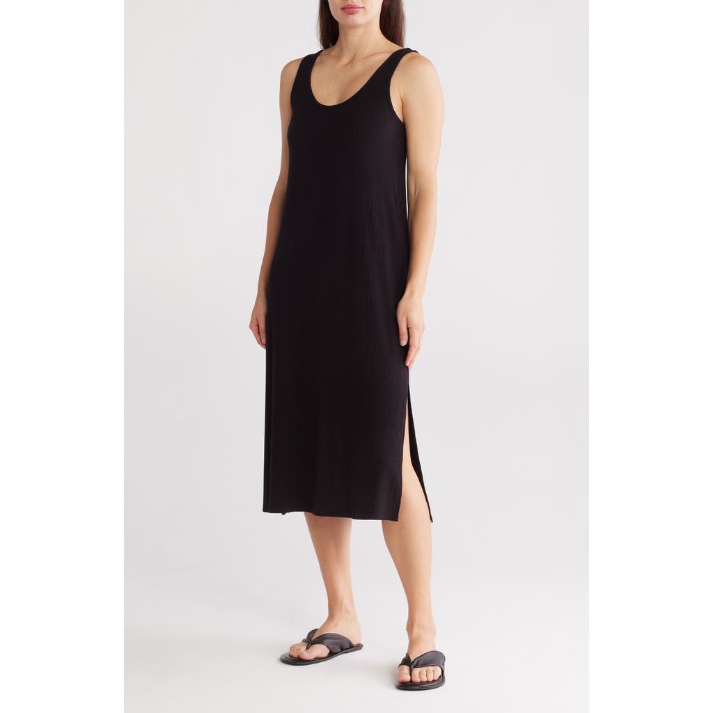 Nordstrom Rack Tranquility Rib Tank Nightgown In Black