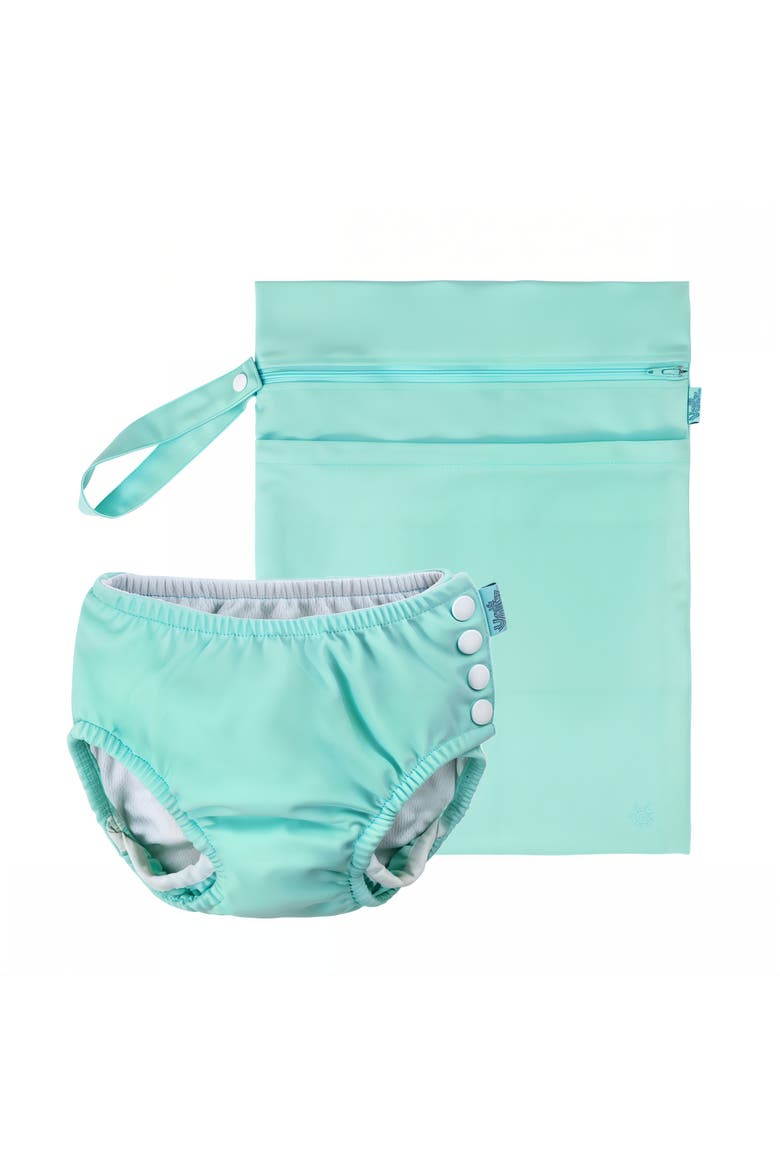 Adjustable Swim Diaper Set, Main, color, Aruba