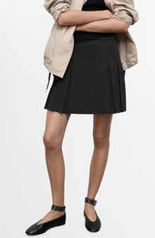 MANGO Pleated Miniskirt