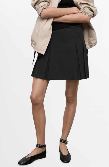 MANGO Pleated Miniskirt