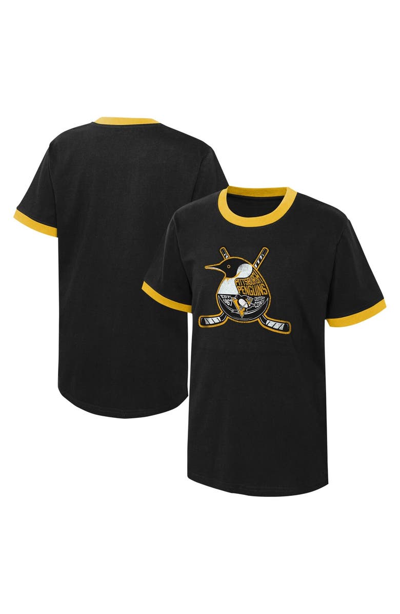 Outerstuff Youth Black Pittsburgh Penguins Ice City T-Shirt, Main, color, 
