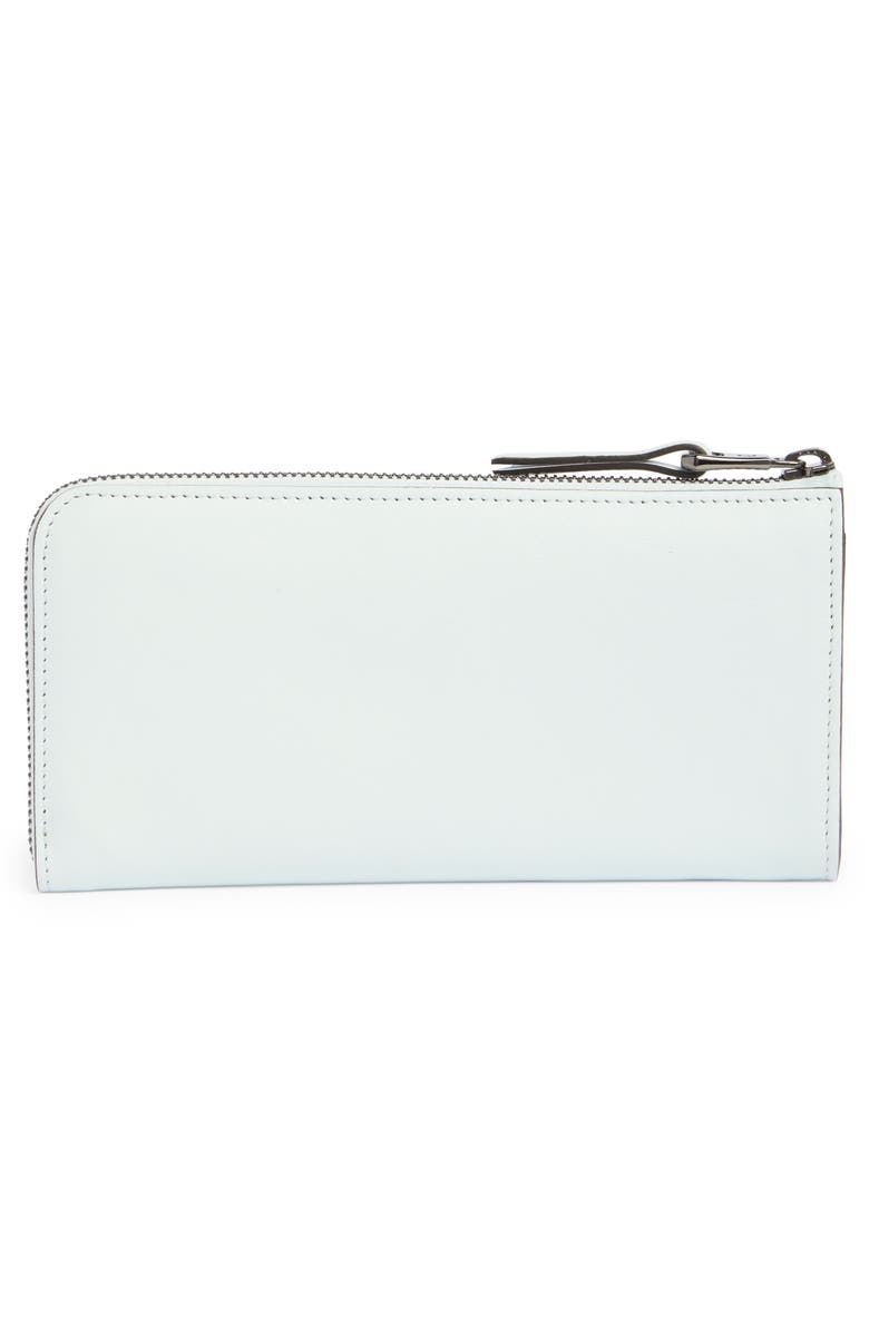 Longchamp Leather Zip Wallet, Alternate, color, Cloud Blue