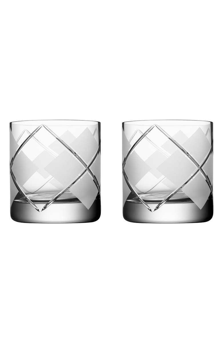 Orrefors Argyle Set of 2 Old Fashion Glasses, Main, color, 