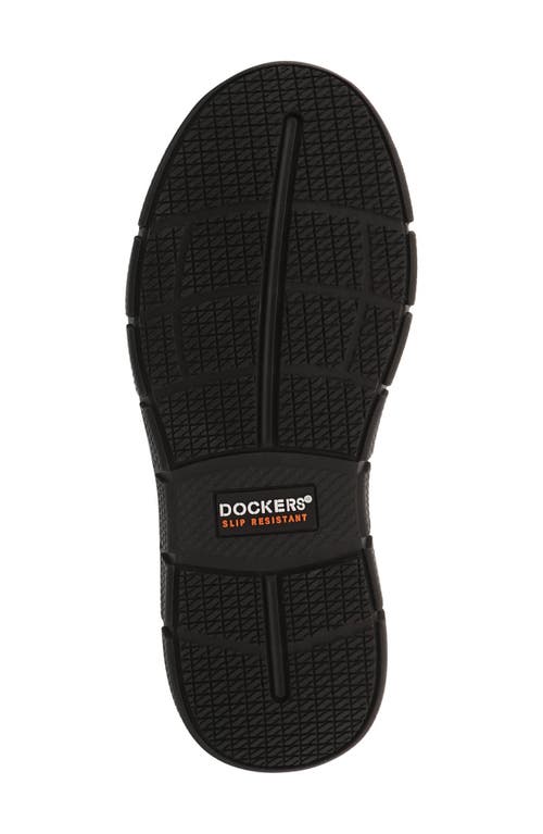 Dockers Mens Slater Slip Resistant Slip-on Sneaker In Black