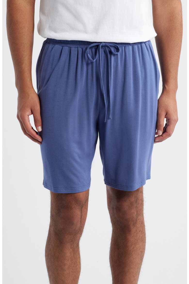 Moonlight Modal Blend Drawstring Lounge Shorts, Main, color, BLUE INDIGO