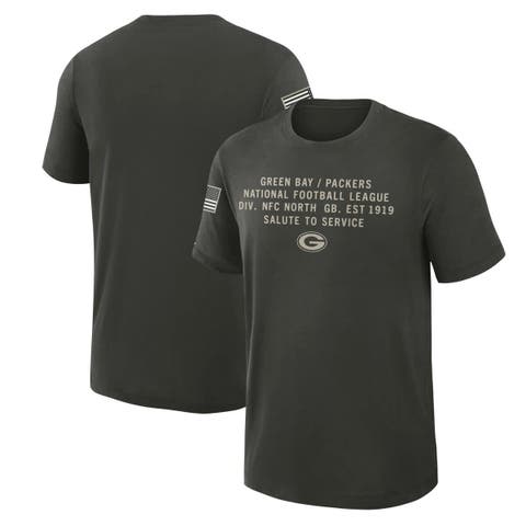 Men's Nike Forest Green Green Bay Packers 2025 Salute to Service Sideline Slub Dri-FIT T-Shirt