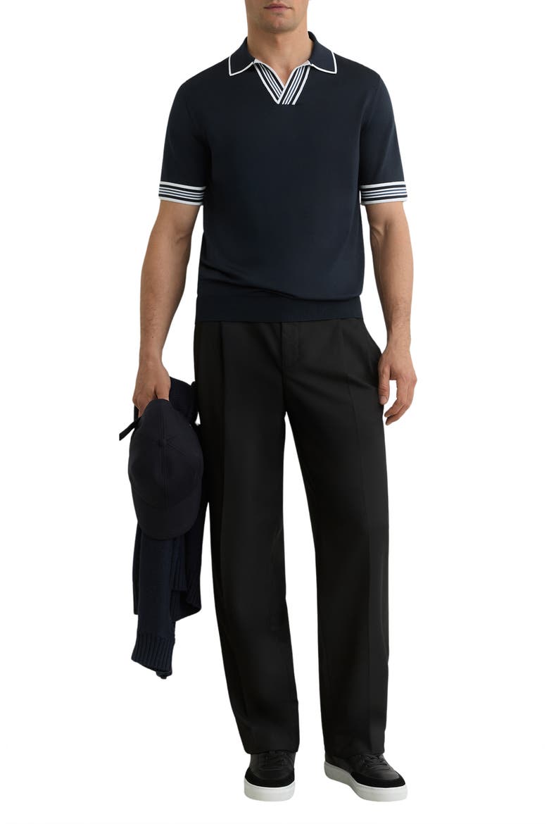 Poole Tipped Polo, Alternate, color, NAVY