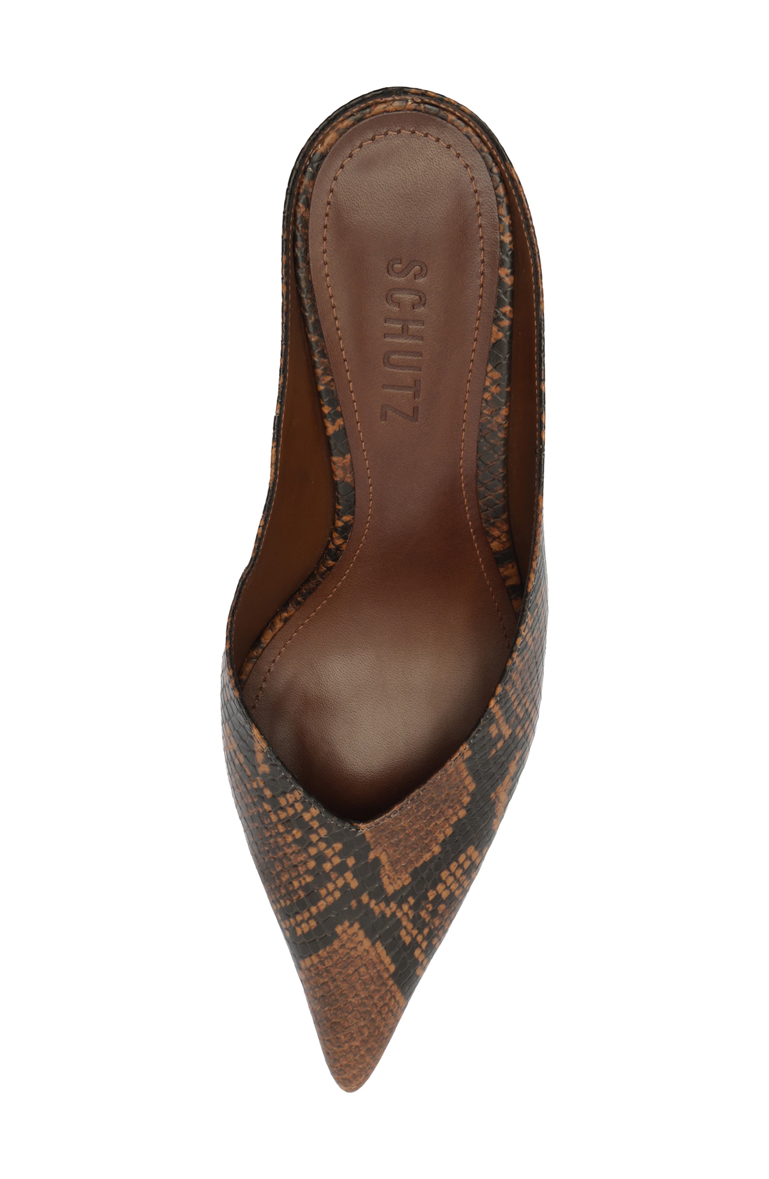 Siena Pointed Toe Wedge Mule, Alternate, color, BROWN