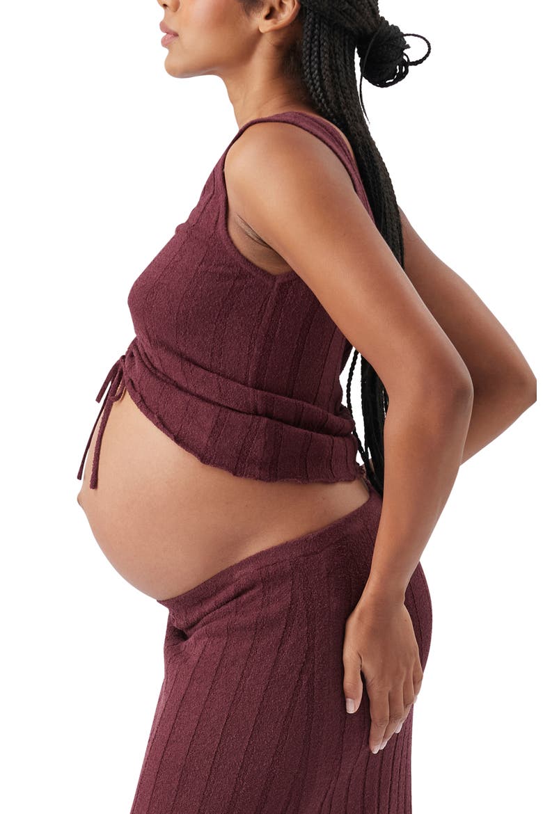Misha Rib Knit Tank, Alternate, color, Maroon