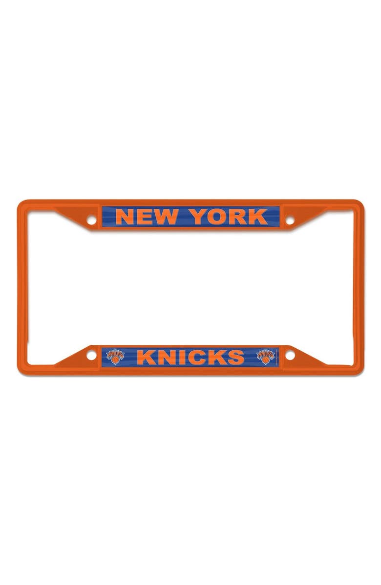 WINCRAFT New York Knicks Chrome Color License Plate Frame, Main, color,