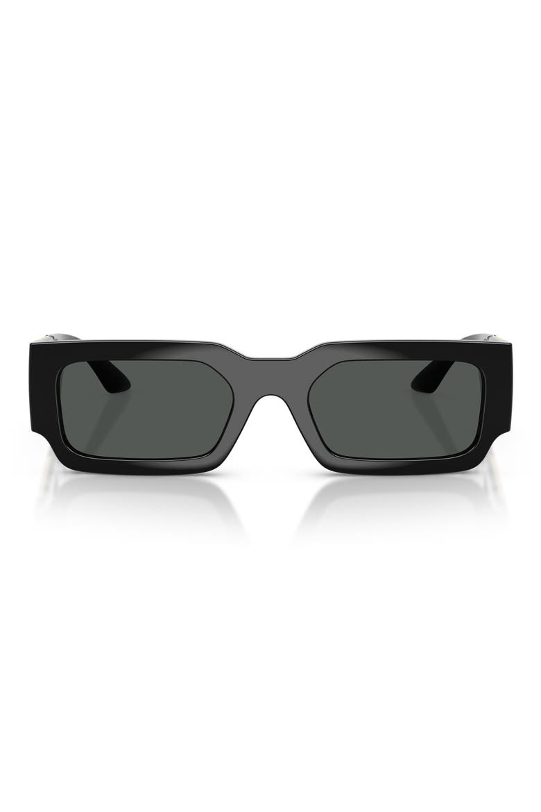 54mm Rectangular Sunglasses, Main, color, BLACK / DARK GREY
