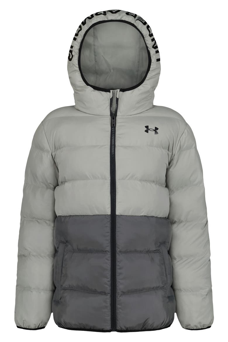 Kids' Pronto Colorblocked Puffer Jacket, Main, color, TITANIUM