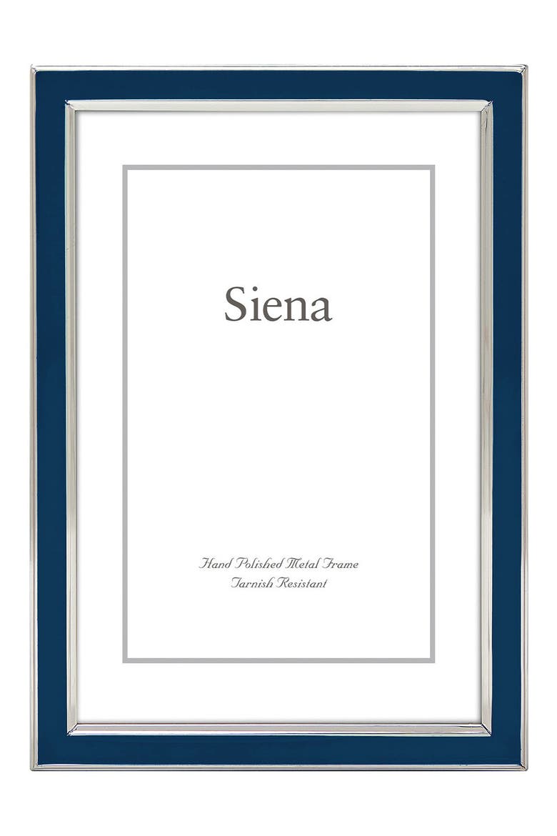 Narrow Enamel 4 x 6-Inch Picture Frame, Main, color, BLUE