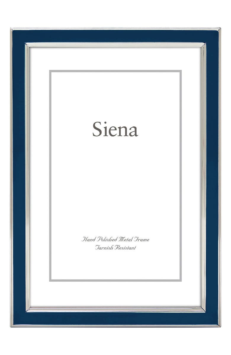 Siena Narrow Enamel 4 x 6-Inch Picture Frame, Main, color, Blue