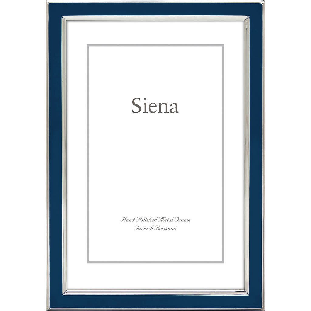 Siena Narrow Enamel 5 X 7-inch Picture Frame In Blue