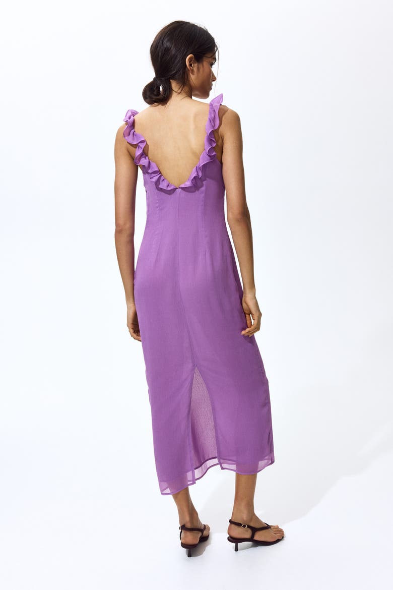 Frill-trimmed Crinkled Dress (Women) | Nordstrom