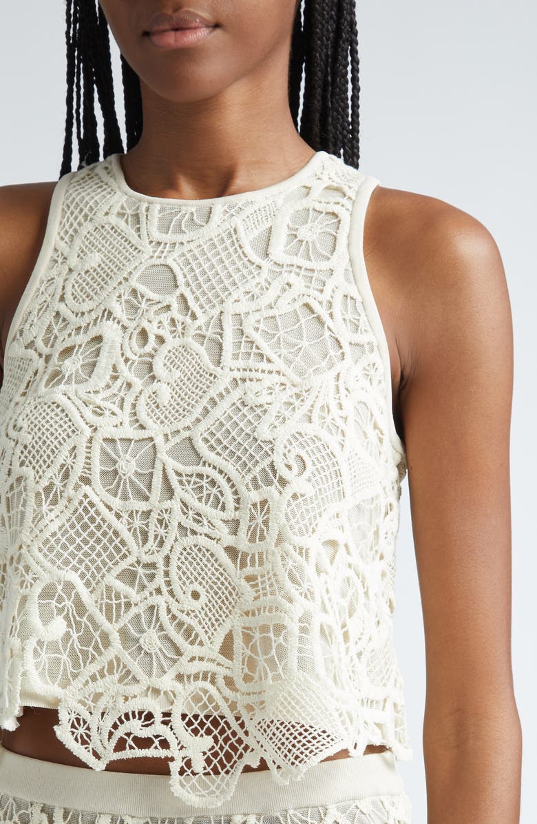 A.L.C. Lena Sleeveless Lace Crop Top, Alternate, color, 