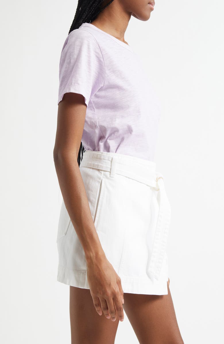 Veronica Beard Carla Crewneck Cotton T-Shirt, Alternate, color, Soft Lilac