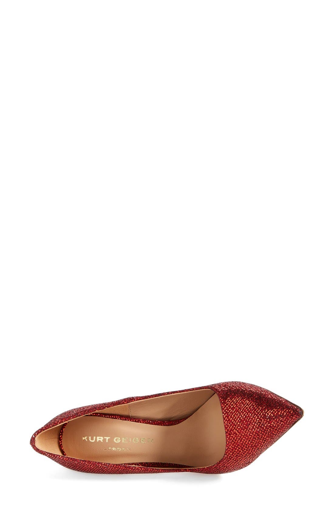 'Britton' Glitter Pump, Alternate, color, RED GLITTER