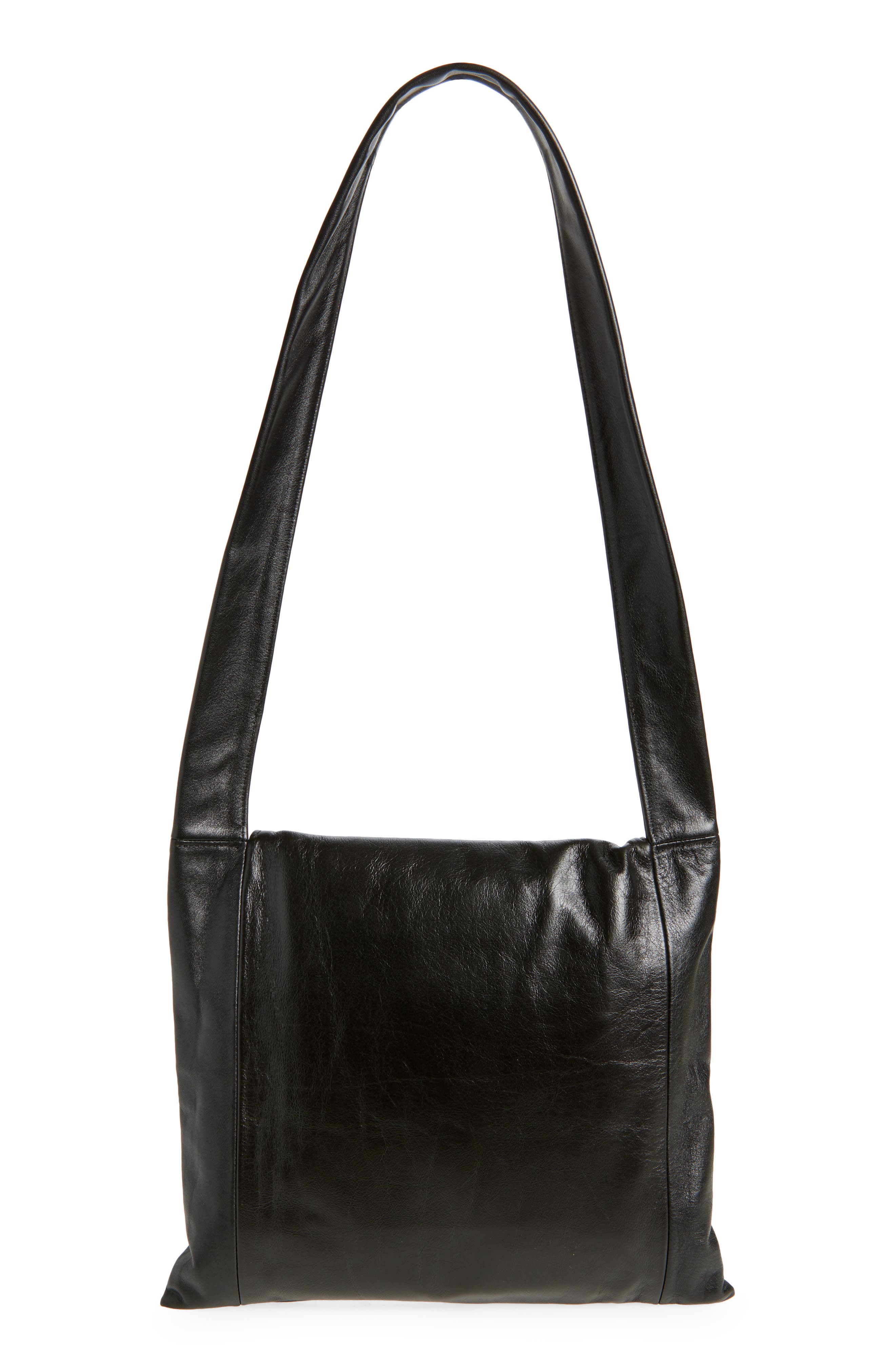 OUR LEGACY Slim Leather Shoulder Bag, Alternate, color, Malleable Black Bull Hide