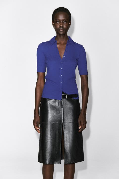 Sculpted Cotton-Jersey Shirt