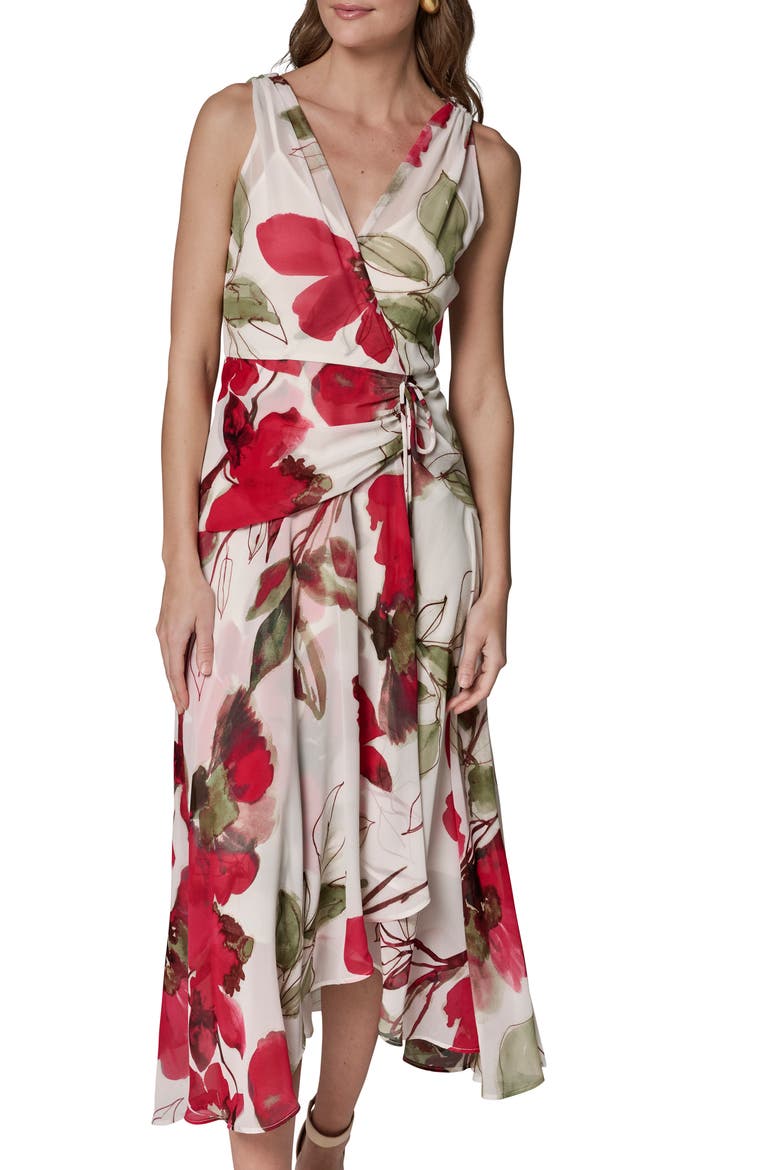 Print Sleeveless High-Low Maxi Dress, Alternate, color, AZALEA MULTI