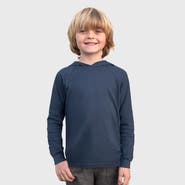 CITY THREADS Boys Medium-Weight 100% Cotton Long Sleeve Hooded Tee with Cuffs