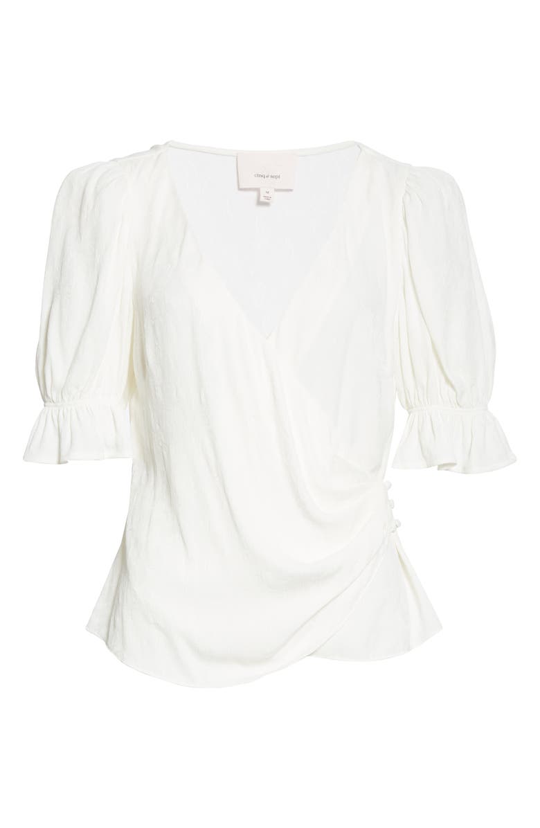 Cinq à Sept Theo Wrap Top, Alternate, color,