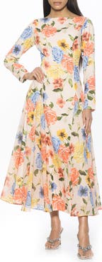 Alexia Admor Elodie Floral Long Sleeve Maxi Dress