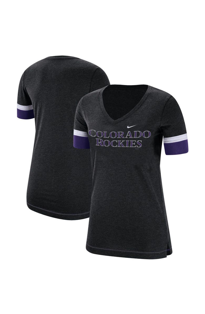 Nike Women's Nike Black Colorado Rockies Mesh V-Neck T-Shirt, Main, color,