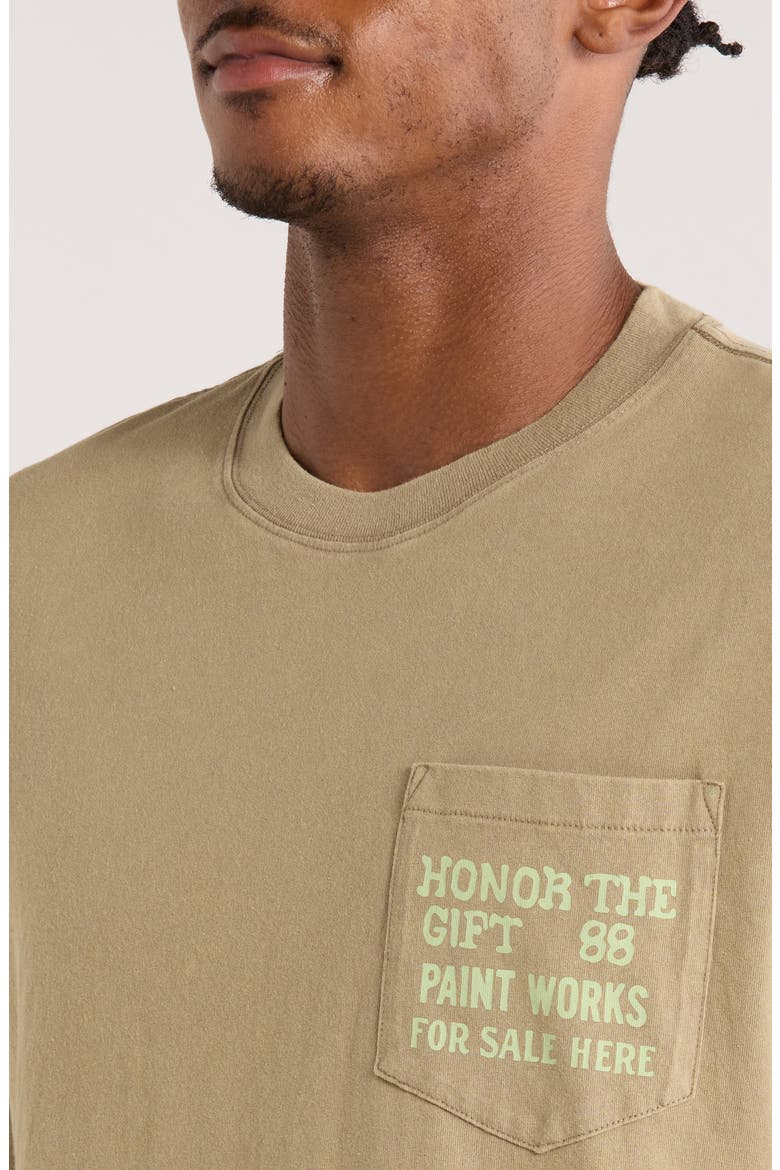 Paint Works Graphic Pocket T-Shirt, Alternate, color, TAUPE