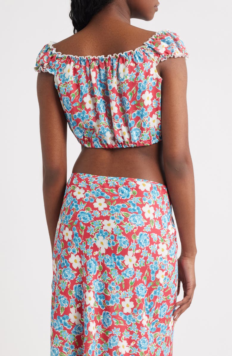 Bella Venice Izzy Floral Crop Top, Alternate, color, Blue Multi