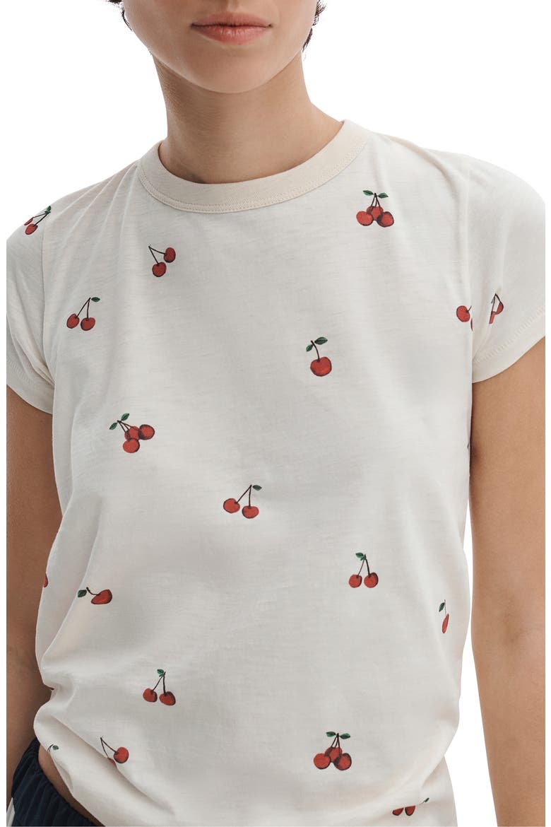 Cherry Print Cotton Graphic T-Shirt, Alternate, color, WHITE MULTI