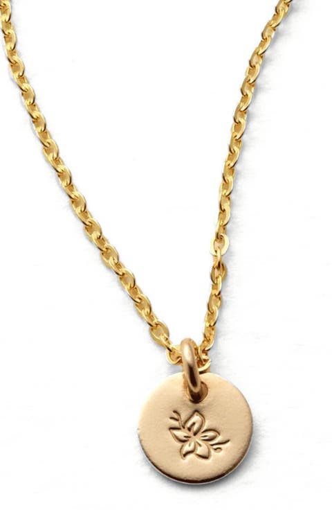 March Birth Flower Necklace