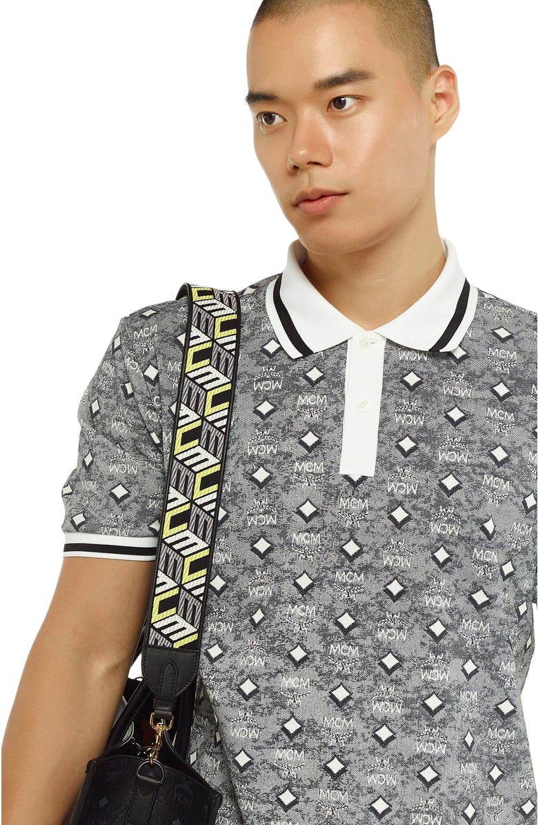 MCM Aren Shoulder Strap in Cubic Monogram Webbing, Alternate, color,